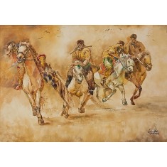 Farrukh Naseem, 21 x 29 Inch, Watercolor on Paper, Figurative Painting, AC-FN-128